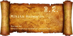 Mikita Rozmarin névjegykártya